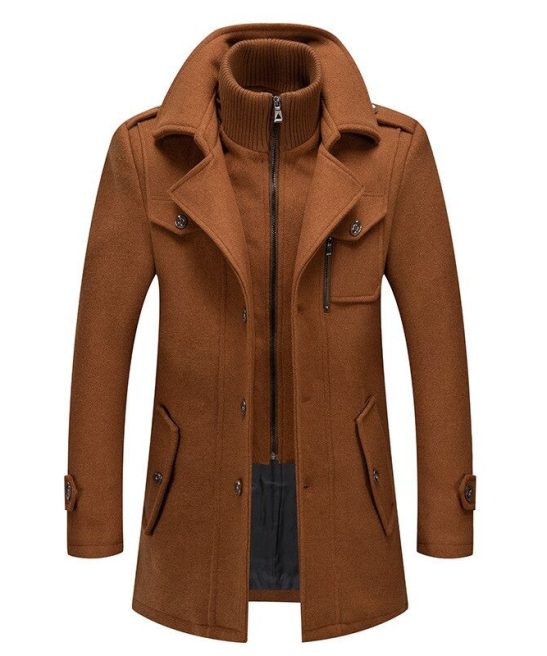 Men's Warm Casual Double Neck Coat